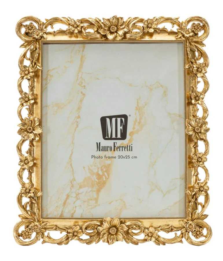 Cornice Classic 26,9x2x32,3 cm in Resina e Vetro Oro
