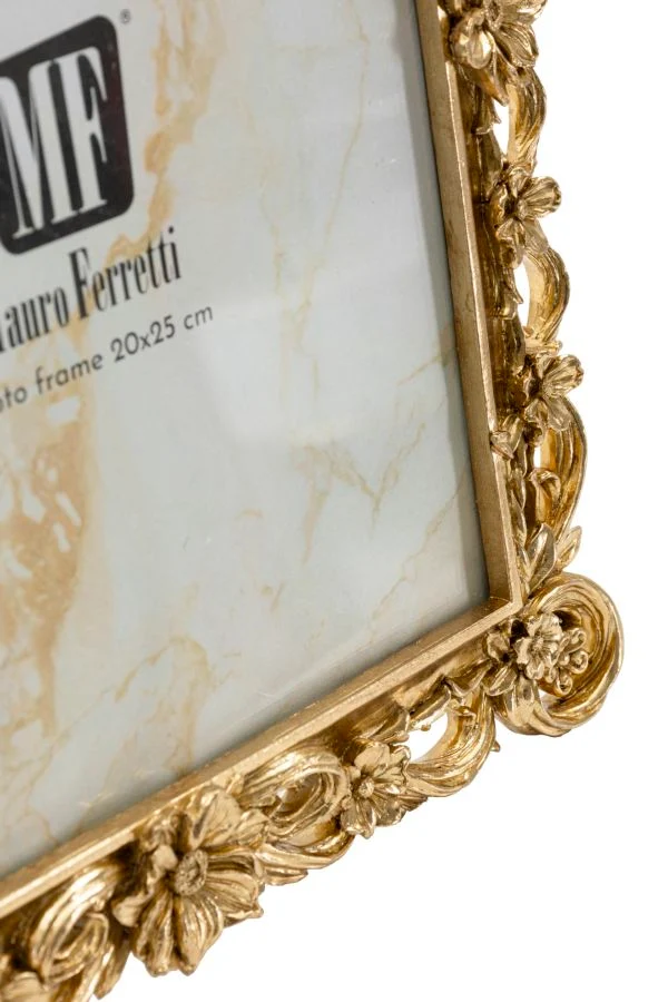 Cornice Classic 26,9x2x32,3 cm in Resina e Vetro Oro