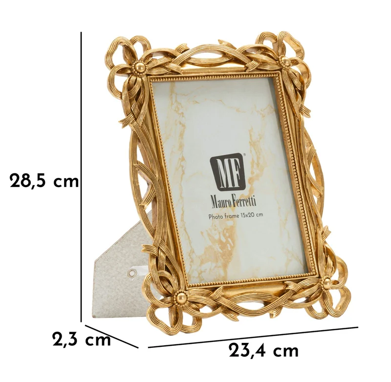 Cornice Knot 23,4x2,3x28,5 cm in Resina e Vetro Oro