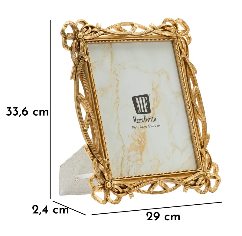 Cornice Knot 29x2,4x33,6 cm in Resina e Vetro Oro