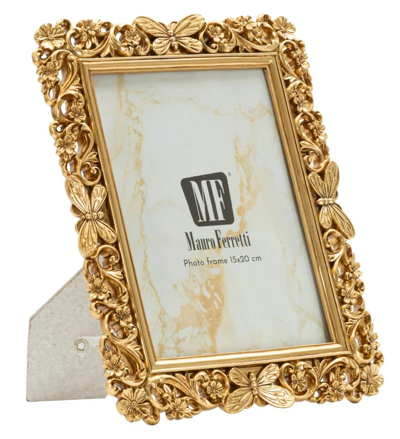Cornice Classical 22x1,7x27,3 cm in Resina e Vetro Oro