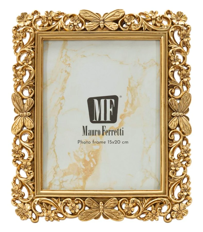 Cornice Classical 22x1,7x27,3 cm in Resina e Vetro Oro