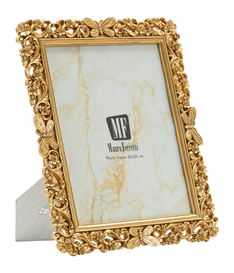 Cornice Classical 27,8x1,8x32,5 cm in Resina e Vetro Oro