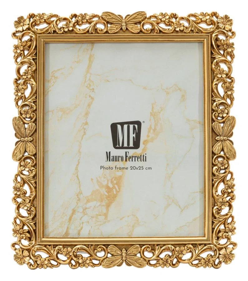 Cornice Classical 27,8x1,8x32,5 cm in Resina e Vetro Oro