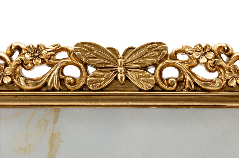 Cornice Classical 27,8x1,8x32,5 cm in Resina e Vetro Oro