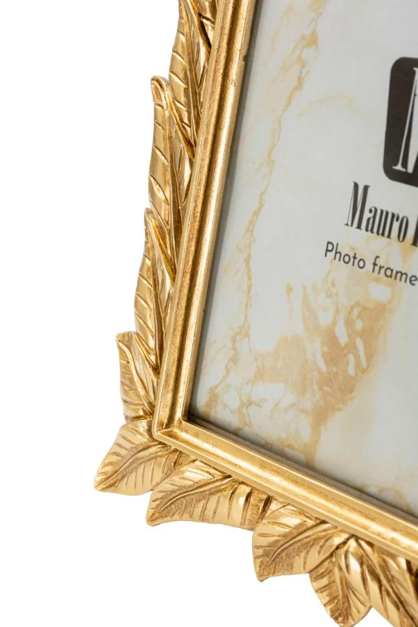 Cornice Laurel 21,2x1,7x26,8 cm in Resina e Vetro Oro
