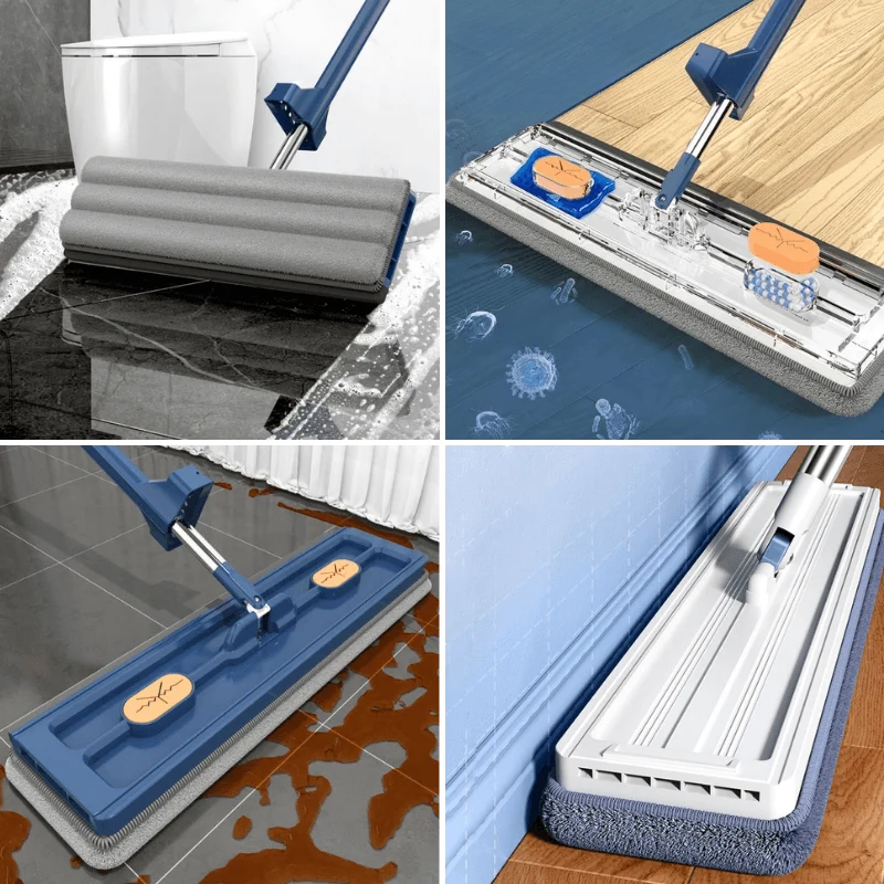FlexiMop – 360° Roterende Dweil met Verstelbare Steel en Microvezel