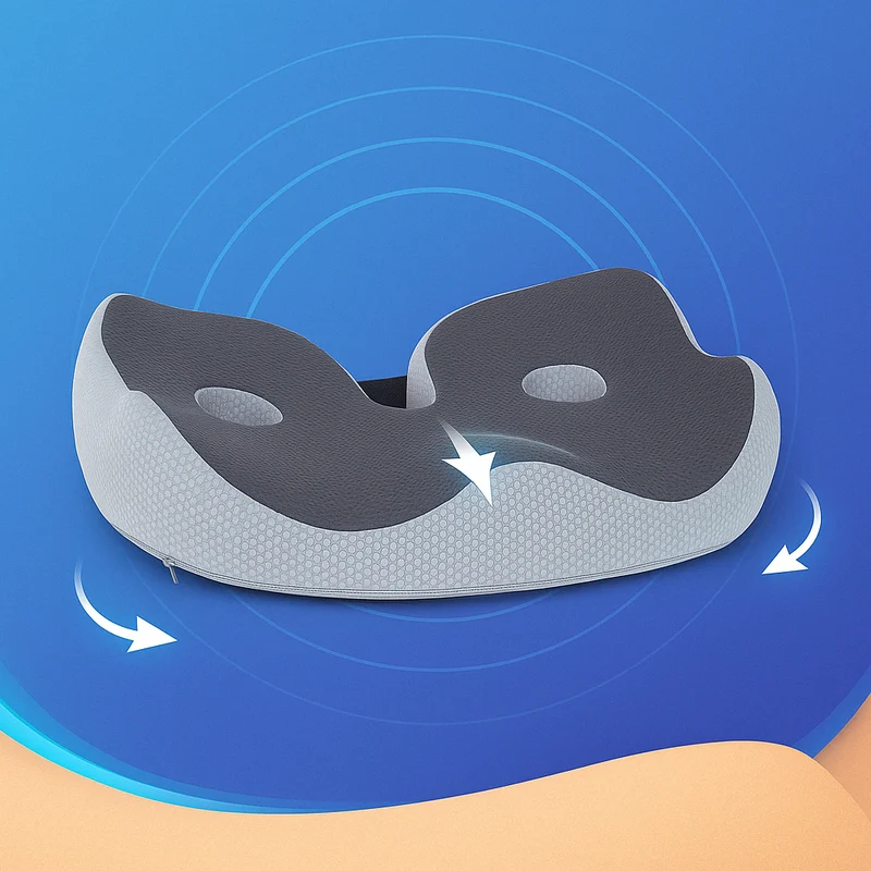 Memory foam pillow for posture and back improvement