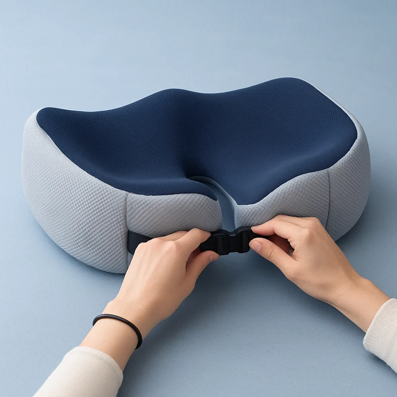 Memory foam pillow for posture and back improvement