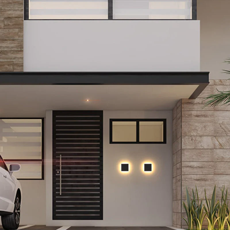 Elegant minimalist LED wall lamp for outdoor lighting