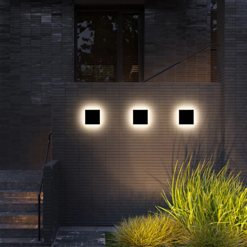 Elegant minimalist LED wall lamp for outdoor lighting