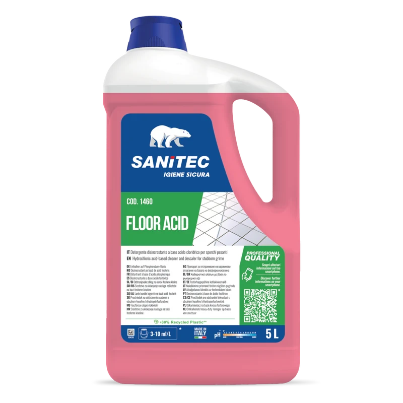 Disincrostante per pavimenti sporchi pesanti Sanitec Floor Acid 2x5 litri DISPONIBILE IN 7 GIORNI LAVORATIVI
