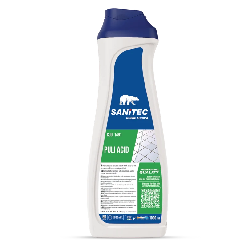 Disincrostante concentrato per pavimenti Sanitec Puliacid 6x1 litro DISPONIBILE IN 7 GIORNI LAVORATIVI