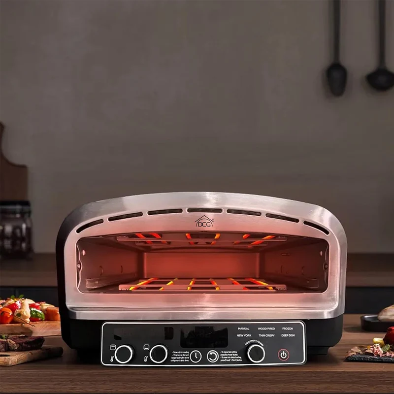 Forno Pizza XXL Professionale Cottura 2 Minuti 2200W 20L Pietra Refrattaria