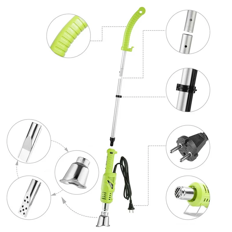 Bruciatore Erba Elettrico 2000W 230V Diserbante Termico Per Erbacce 50/600 Gradi
