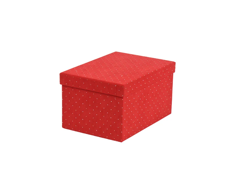 Scatola Rivestita Rossa 28x20x15,5 Cm