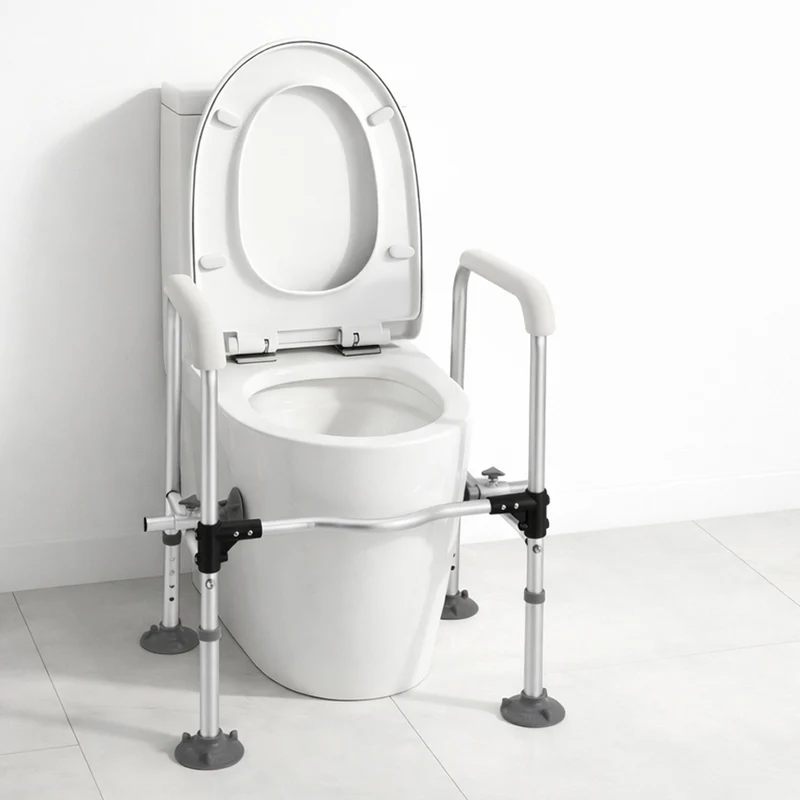 Barre di Sicurezza per WC in Alluminio per Anziani Persone con Mobilità Ridotta