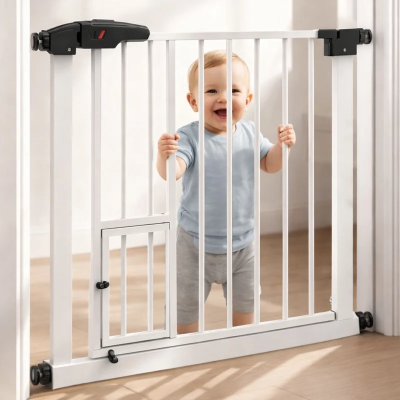 Cancelletto Bimbi Clic-Clac per Porta Cancello Bambini Animali Domestici 75x78cm