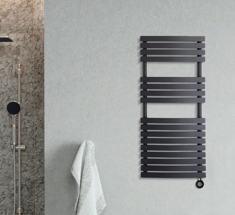 Scaldasalviette Elettrico Farho Nova Deco 800W Bianco/Antracite/Cromato