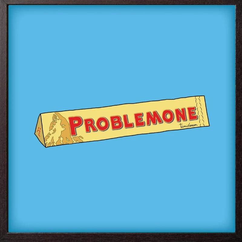 Poster Stampa Artistica Problemone Timidessen 20x20 cm