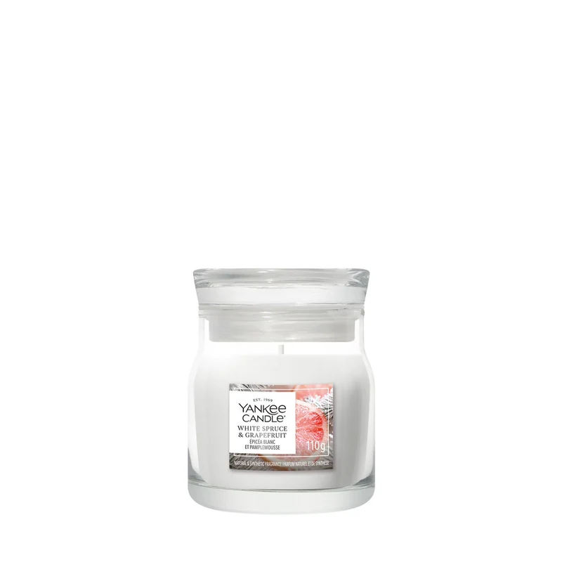 Candela White Spruce & Grapefruit 110g Bianco Yankee Candle