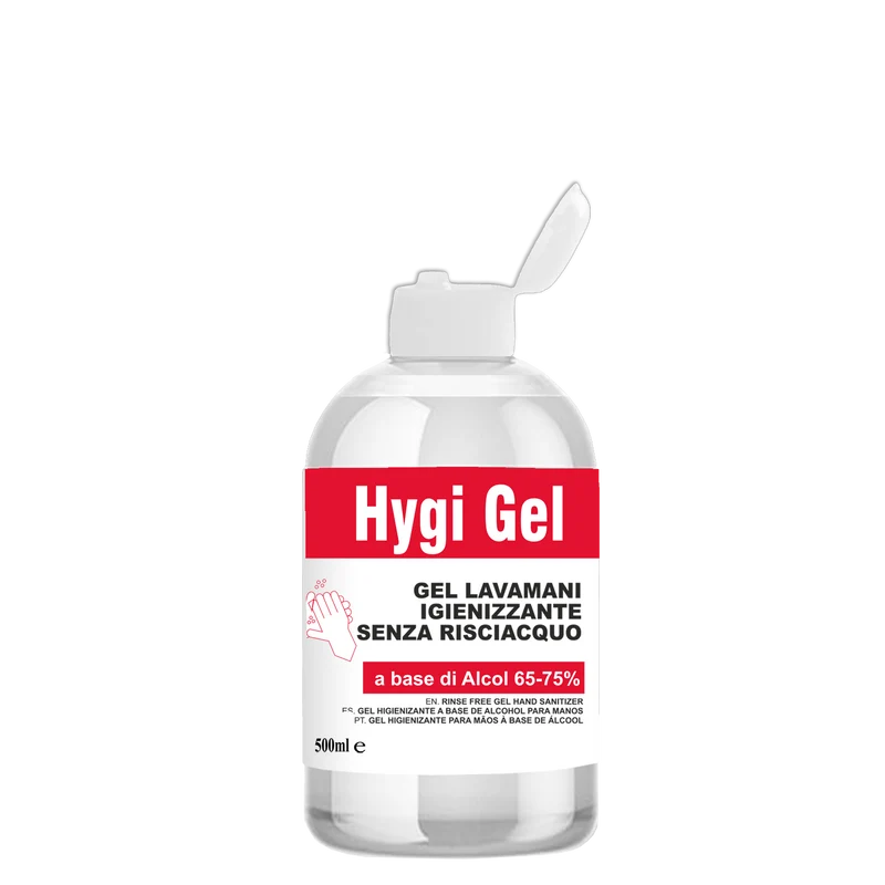 Gel lavamani igienizzante alcolico profumato con pompetta Arco Chimica Hygi Gel con 6 pompette 6x500 ml DISPONIBILE IN 10 GIORNI LAVORATIVI