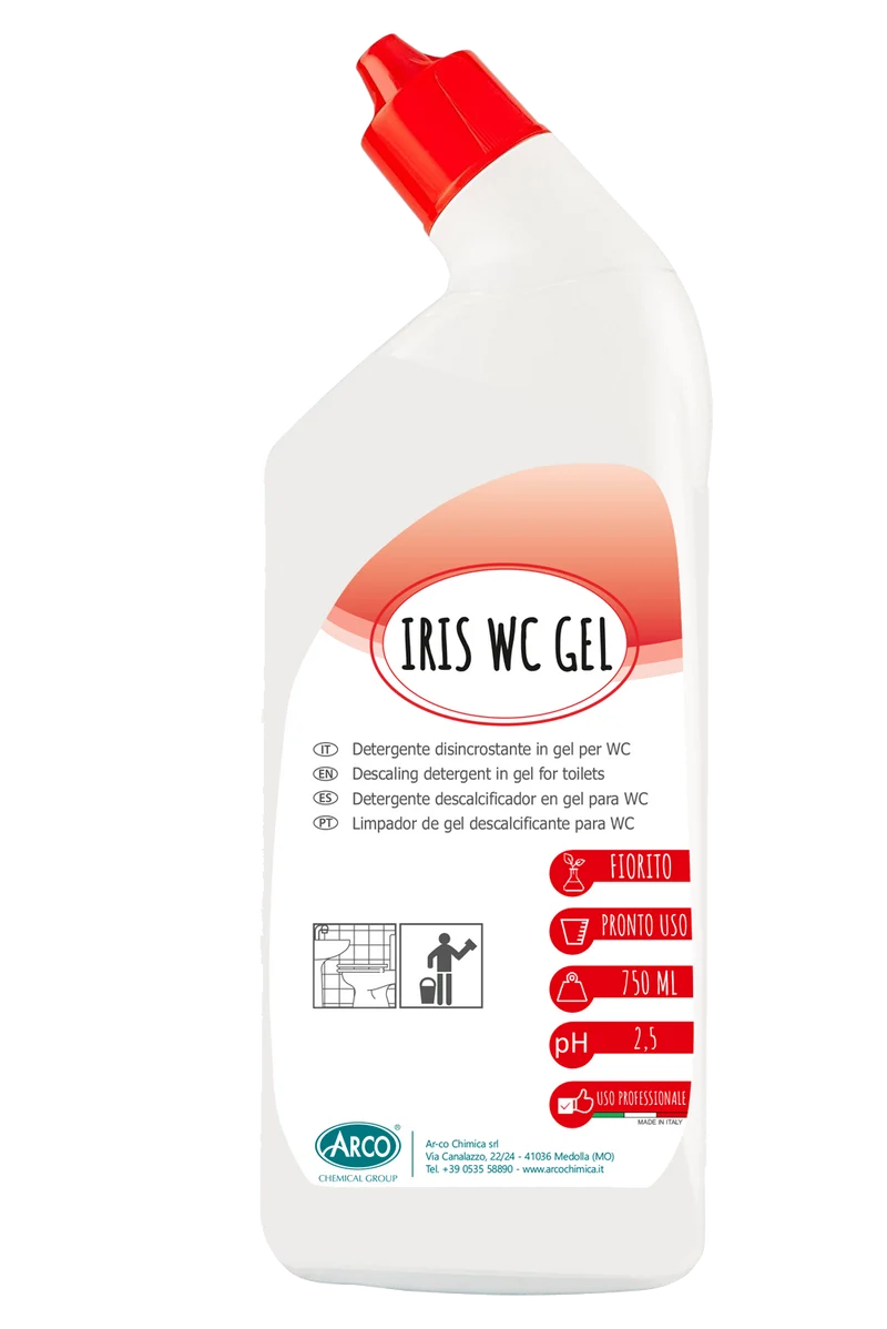 Manutentore igienizzante profumato in gel per WC Arco Chimica Iris WC Gel 750 ml DISPONIBILE IN 10 GIORNI LAVORATIVI