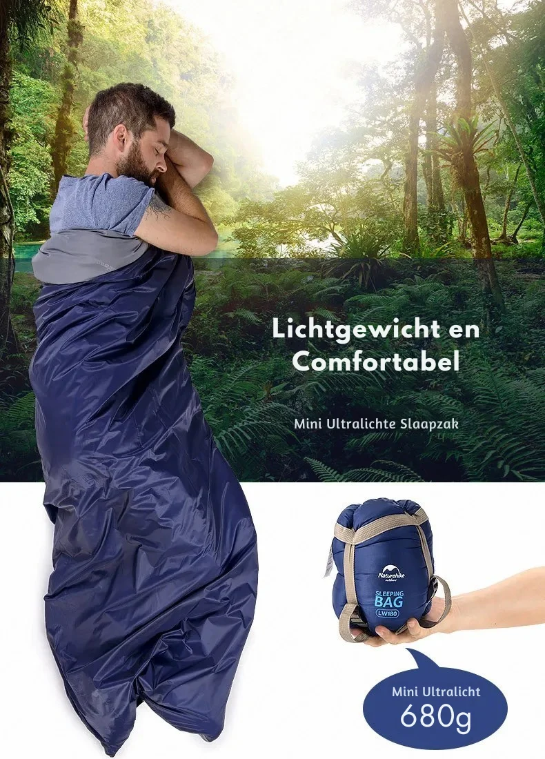 Compacte slaapzak – lichtgewicht model met compressiehoes
