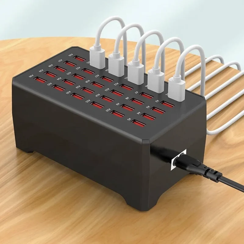 Laadhub met dertig usb-poorten – 150 W, gekoeld en slagvast