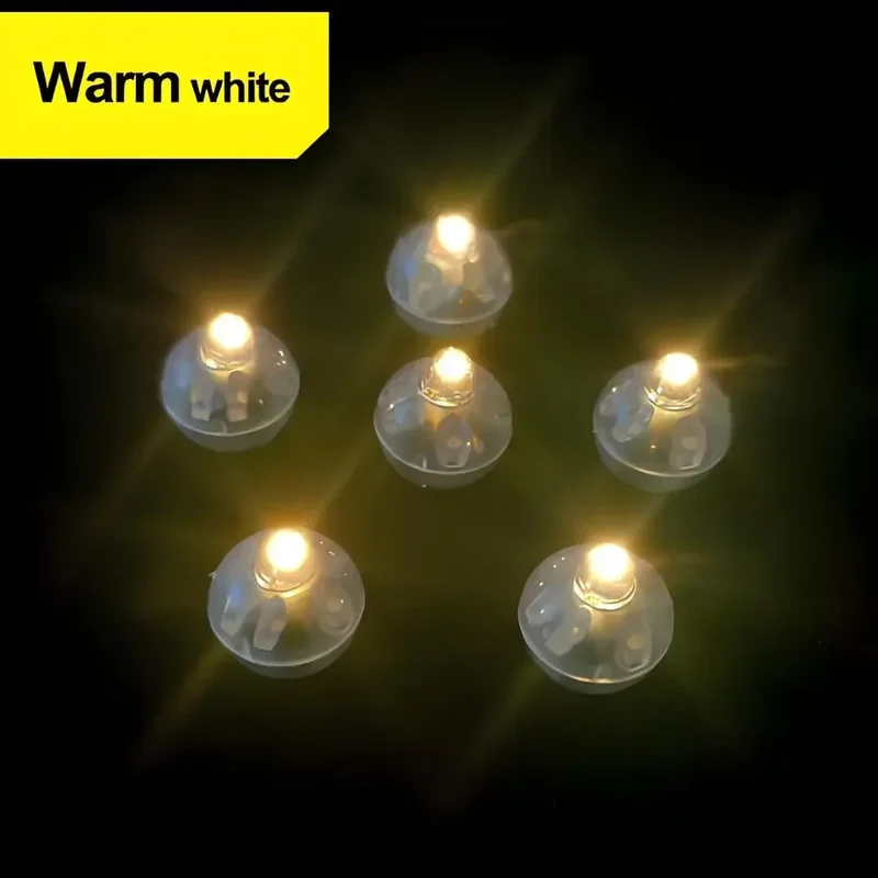 Feestlichtjes van 1,25 cm – led op knoopcel, in zeven kleuren