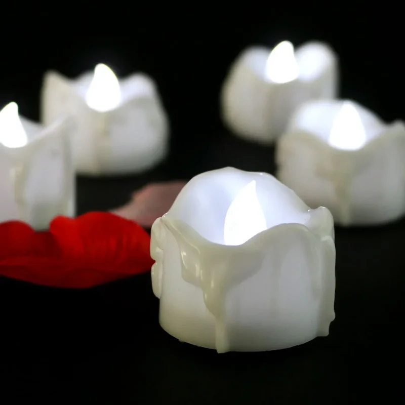 Sfeerlichtjes op led – twaalf stuks, bewegend licht, zestig uur brandduur