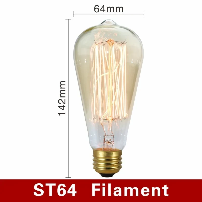 Filamentlampen met E27-fitting – dimbaar warm licht, elf vormen