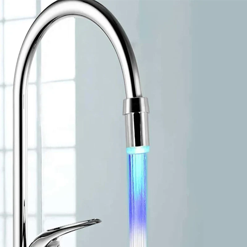 Kraanopzetstuk met led – kleurt de waterstraal, zonder batterijen