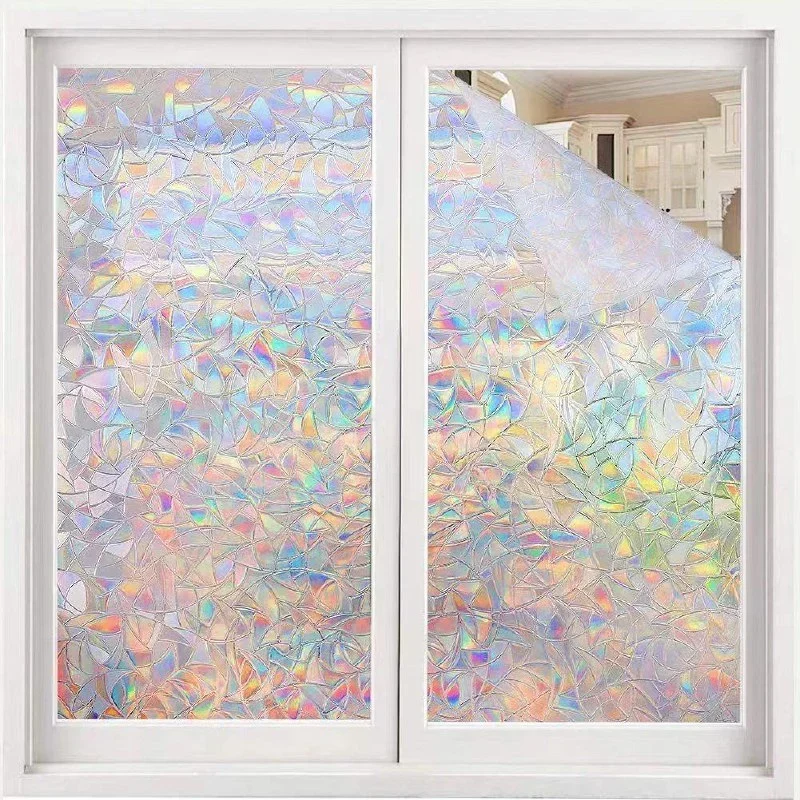 Regenboogfolie – statische raamdecoratie die zonlicht breekt in kleur