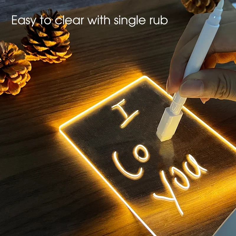 Lichtbord met pen – schrijf een bericht, veeg het weg, begin opnieuw