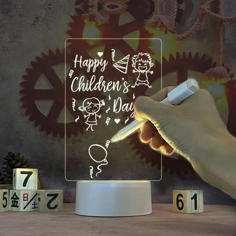 Lichtbord met pen – schrijf een bericht, veeg het weg, begin opnieuw