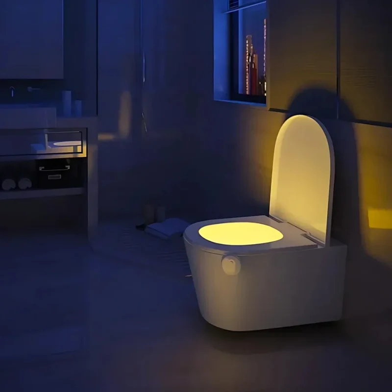 Wc-lampje met sensor – acht kleuren, gaat in het donker vanzelf aan