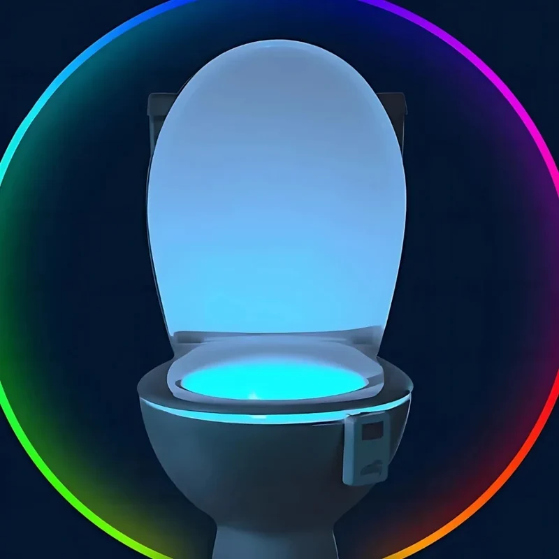 Wc-lampje met sensor – acht kleuren, gaat in het donker vanzelf aan