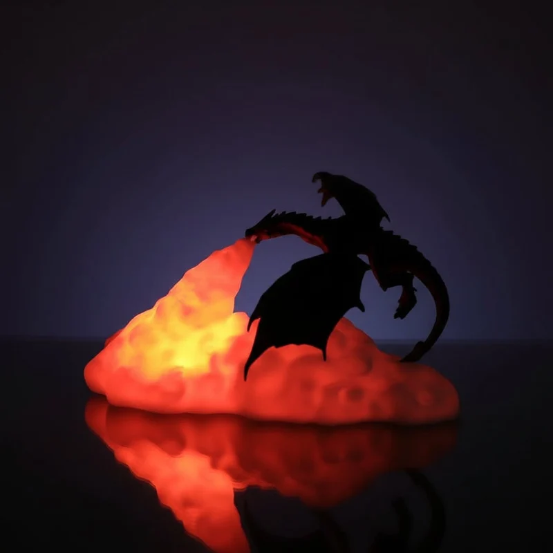 Halloween Decorative Dragon Night Light with LED Illumination for Children's Room