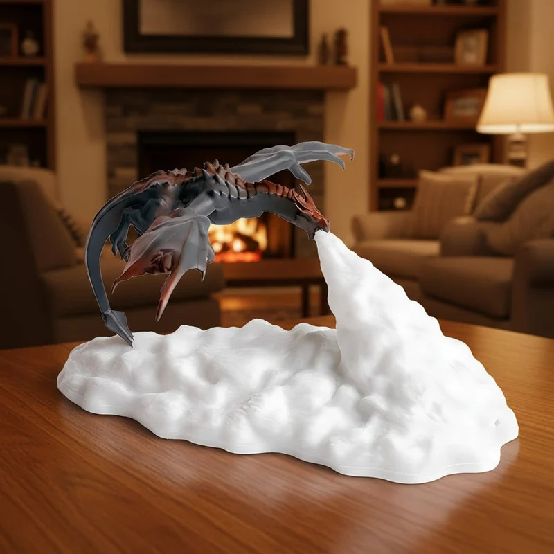Halloween Decorative Dragon Night Light with LED Illumination for Children's Room