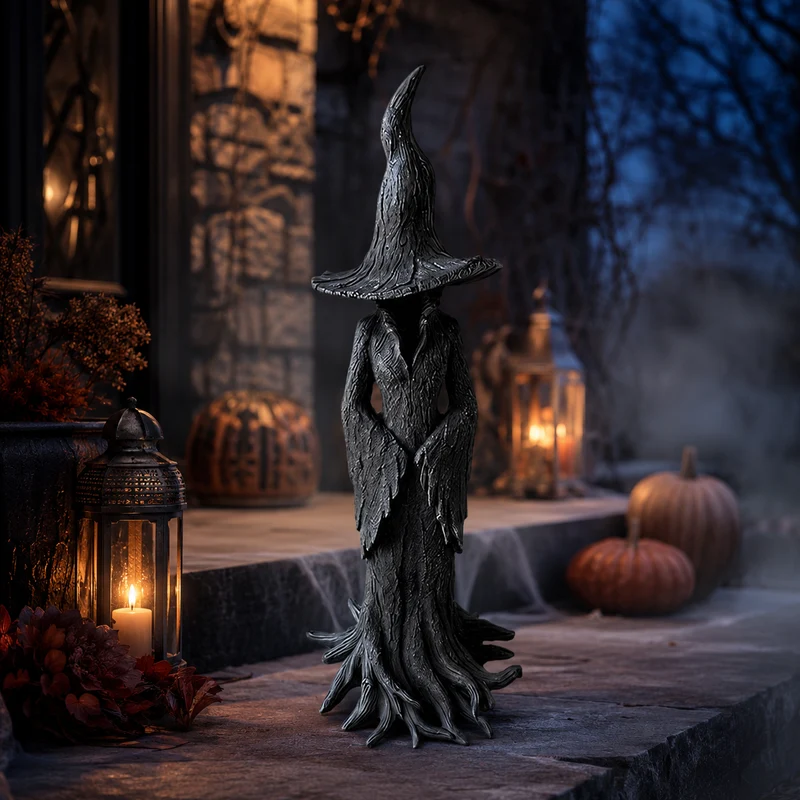 Halloween Gothic Faceless Witch Decorative Figurine for a Party