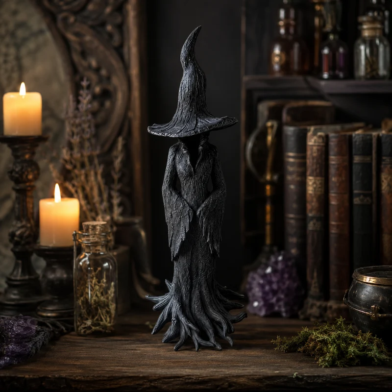 Halloween Gothic Faceless Witch Decorative Figurine for a Party