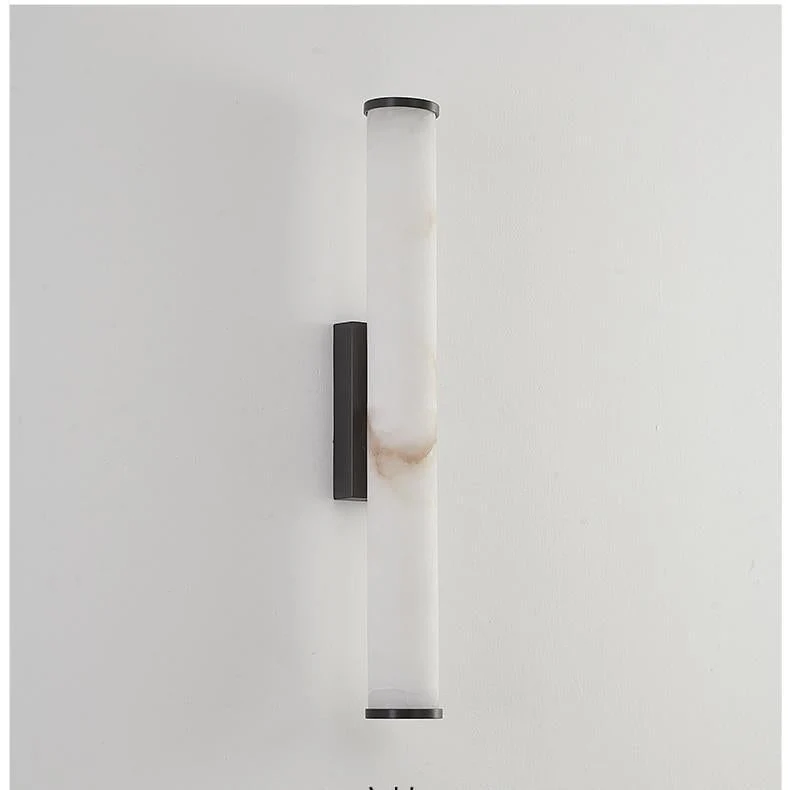 Modern LED wall lamp with a marble shade for the bedroom and bathroom