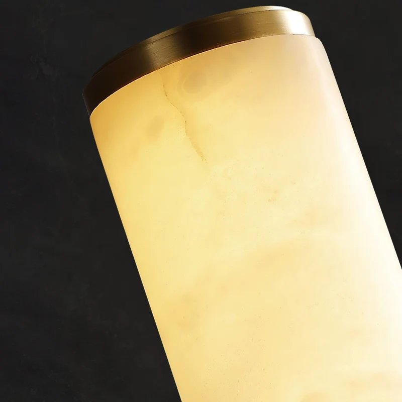 Modern LED wall lamp with a marble shade for the bedroom and bathroom