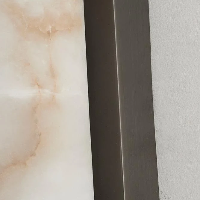 Modern LED wall lamp with a marble shade for the bedroom and bathroom