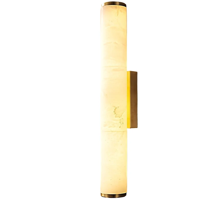 Modern LED wall lamp with a marble shade for the bedroom and bathroom