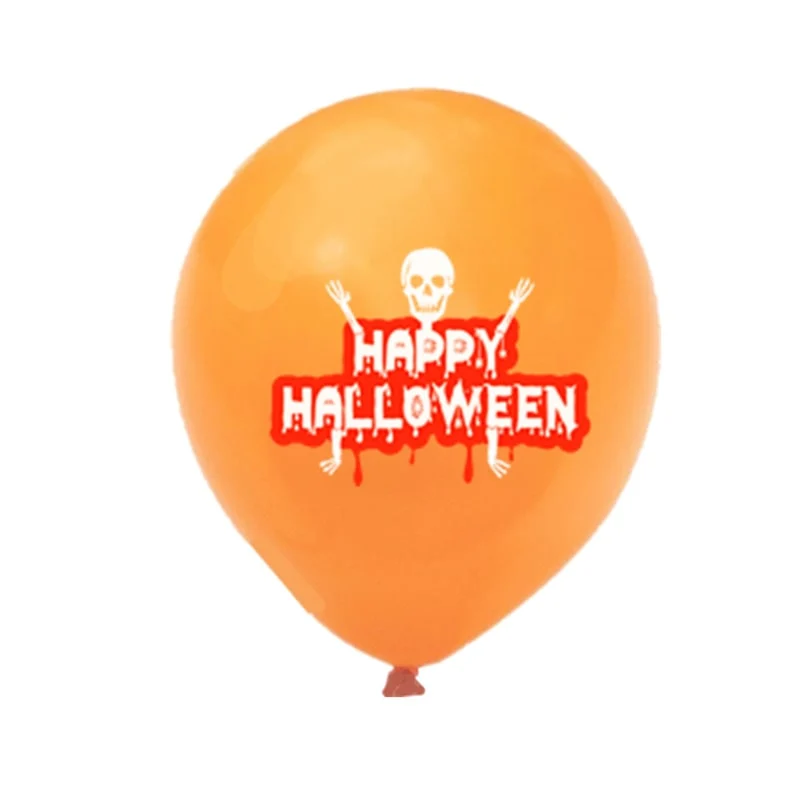 Halloween Latex Balloons with Pumpkin, Bat, and Mummy Prints for Party Decorations
