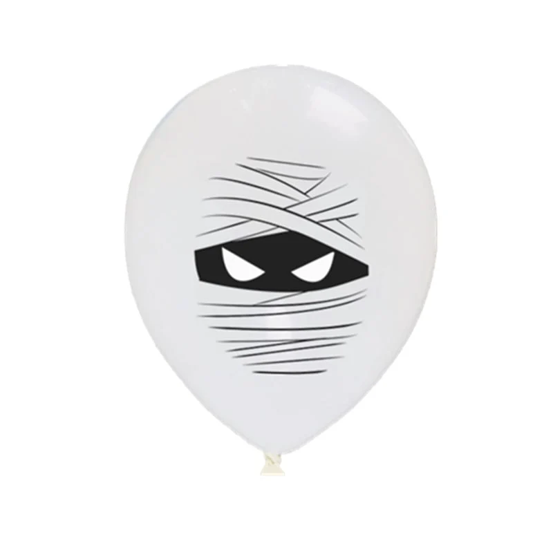 Halloween Latex Balloons with Pumpkin, Bat, and Mummy Prints for Party Decorations