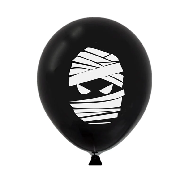 Halloween Latex Balloons with Pumpkin, Bat, and Mummy Prints for Party Decorations