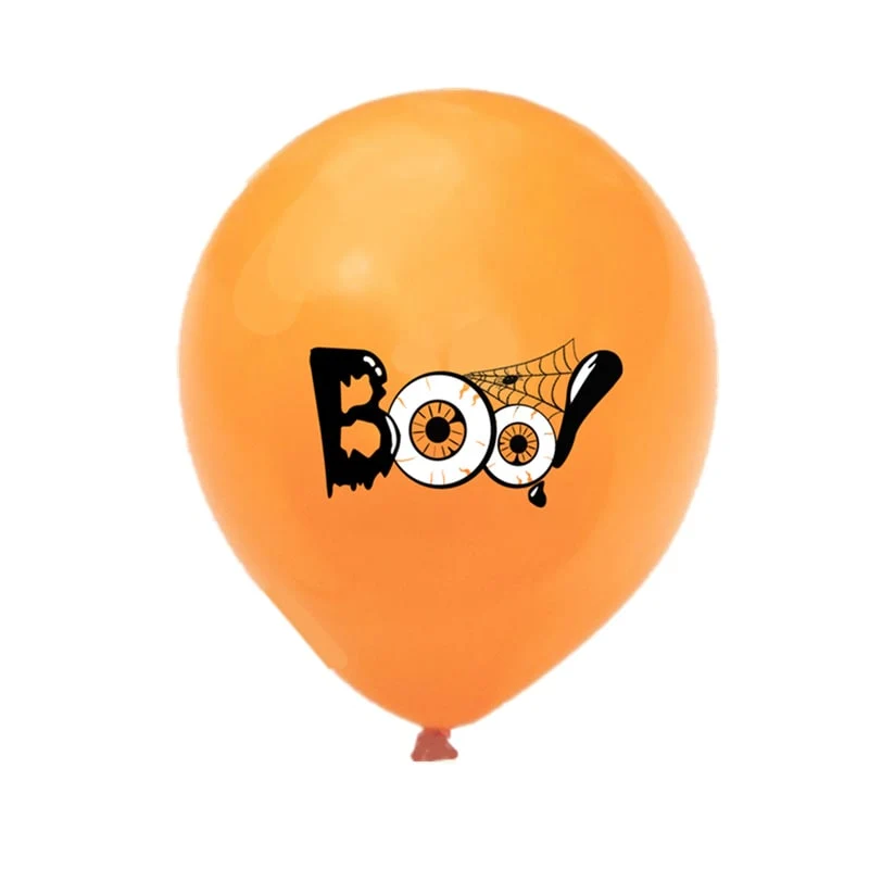 Halloween Latex Balloons with Pumpkin, Bat, and Mummy Prints for Party Decorations